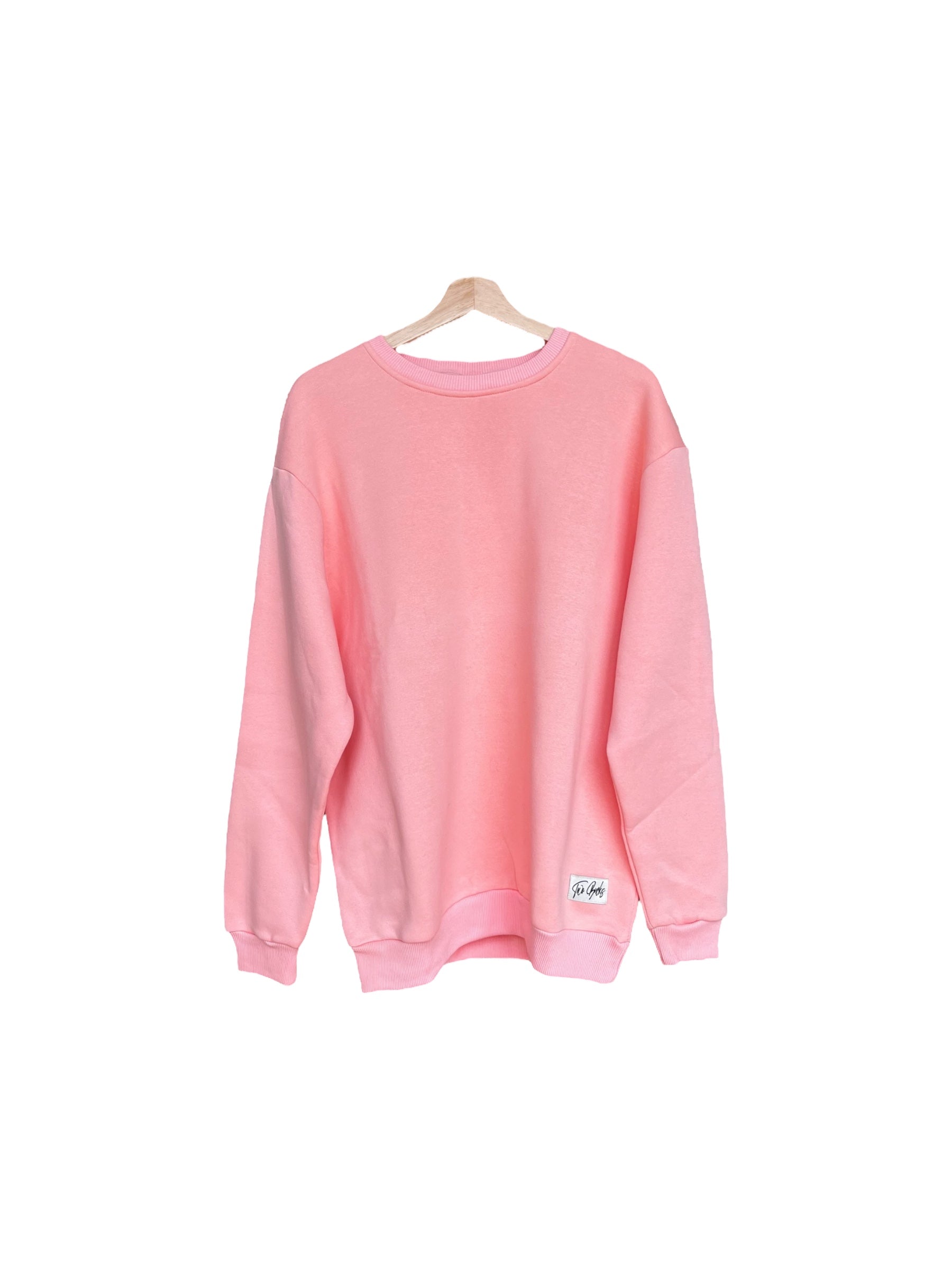 Basic sweatshirt i lyserød