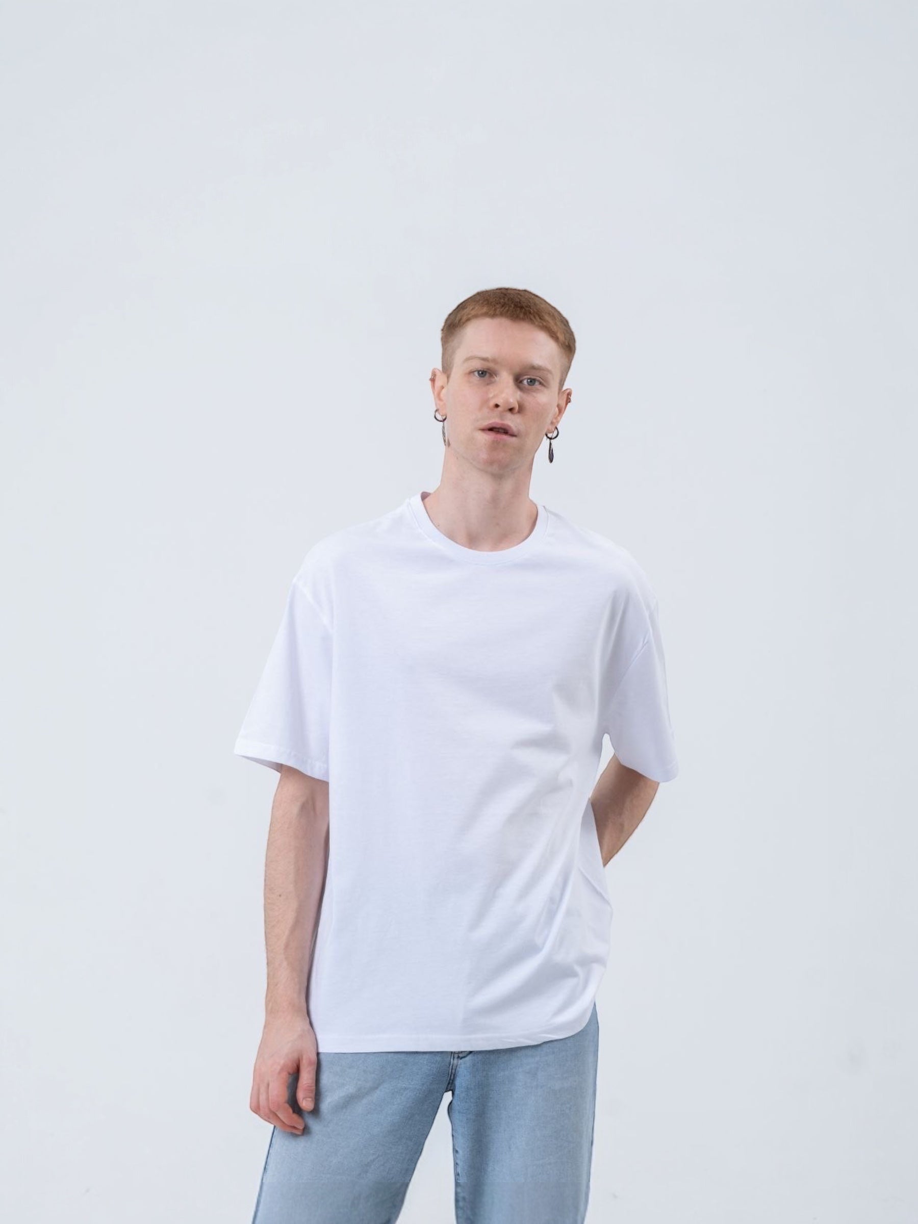 Two Bucks basic oversized t-shirt i hvid