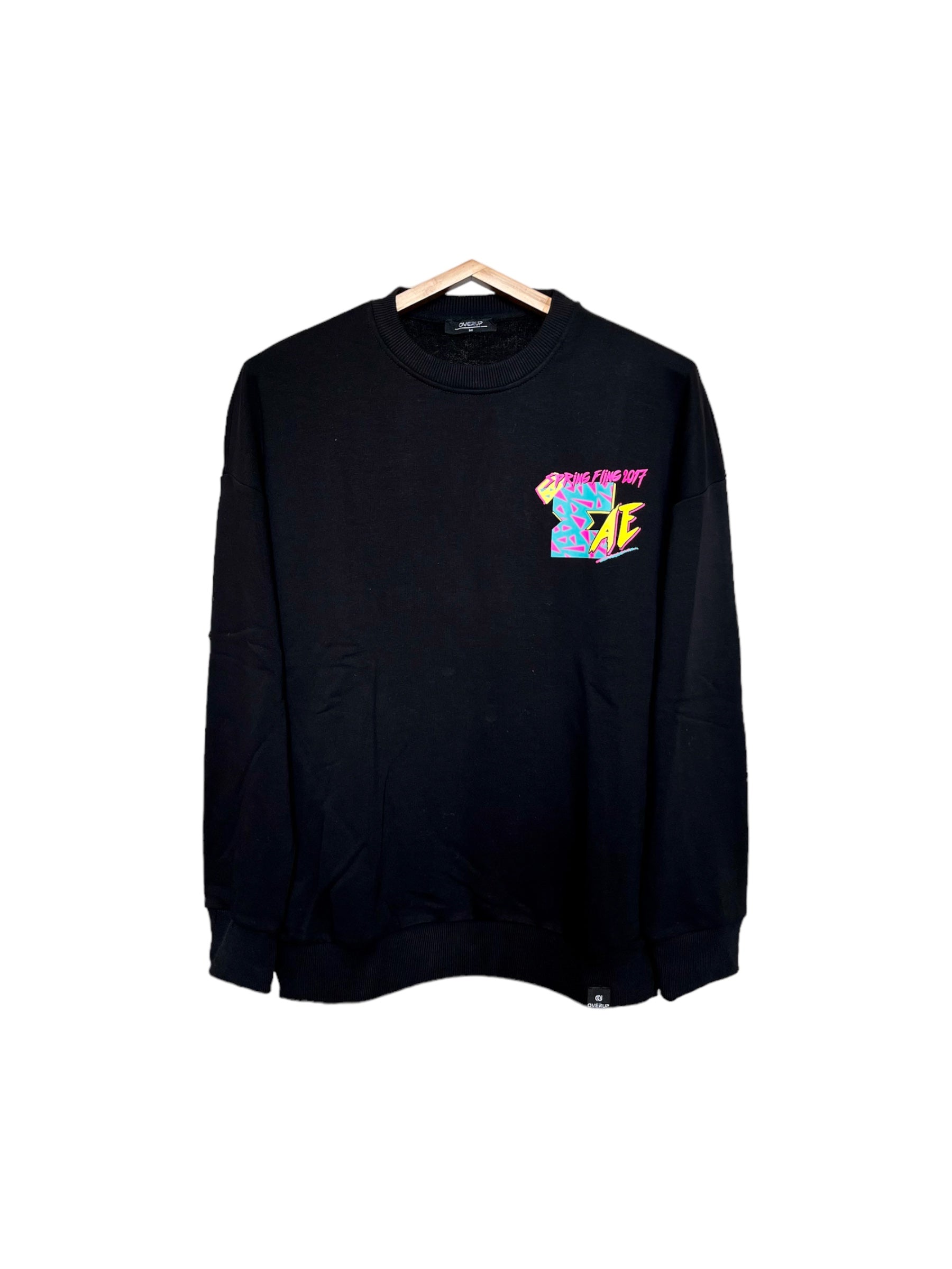 AE printed sweatshirt i sort