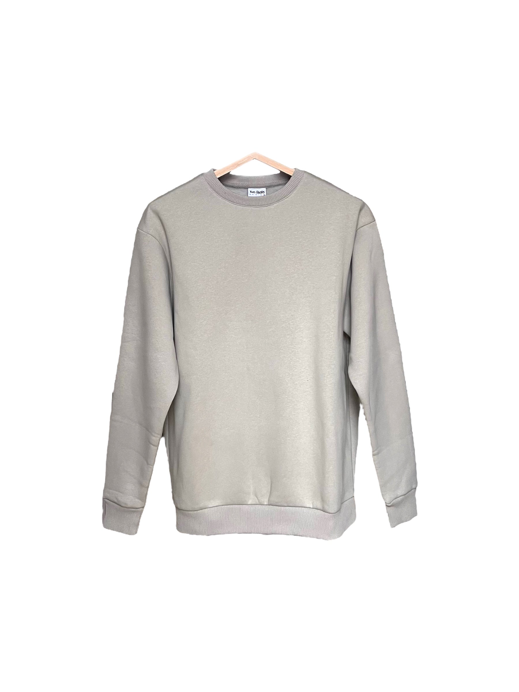 Basic sweatshirt i grå hvid