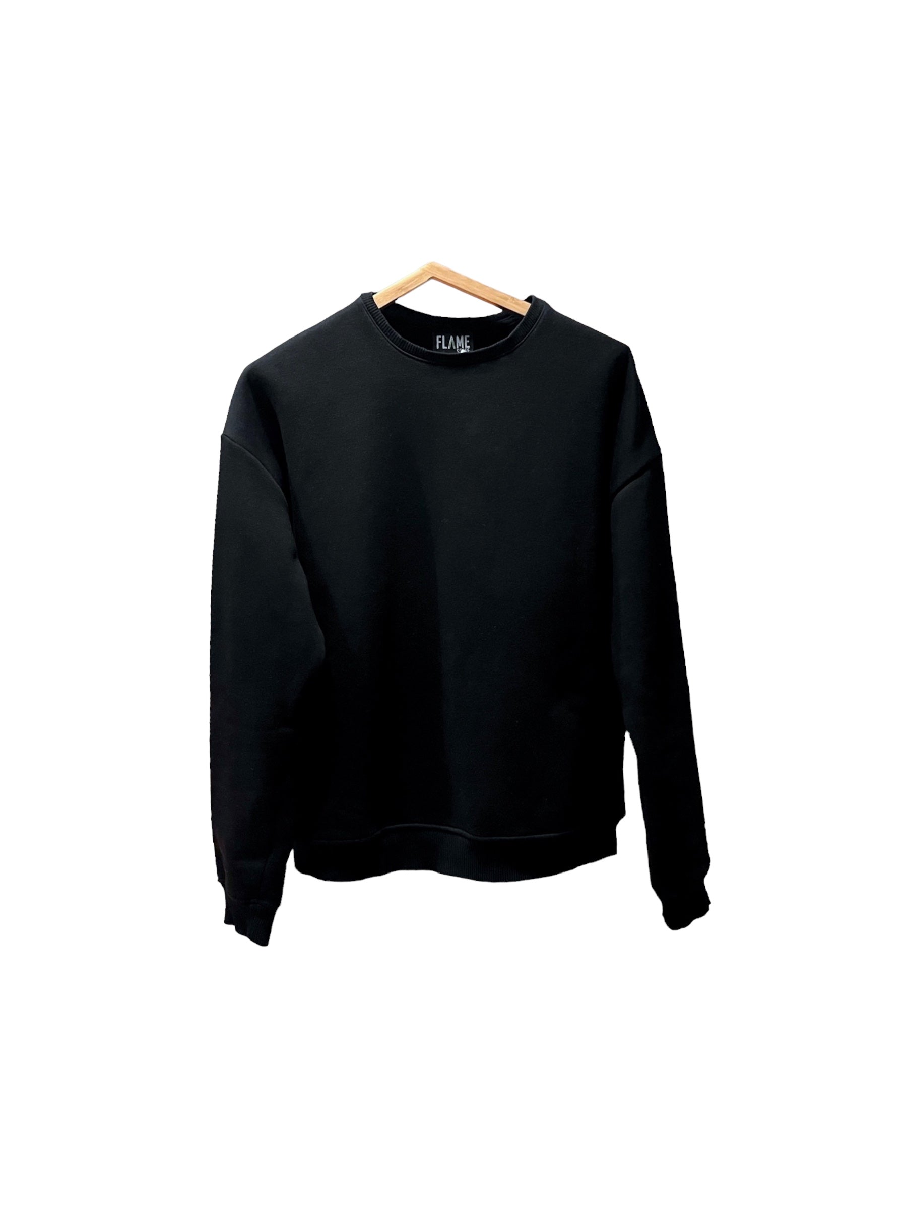 Flamestore basic sweatshirt i sort