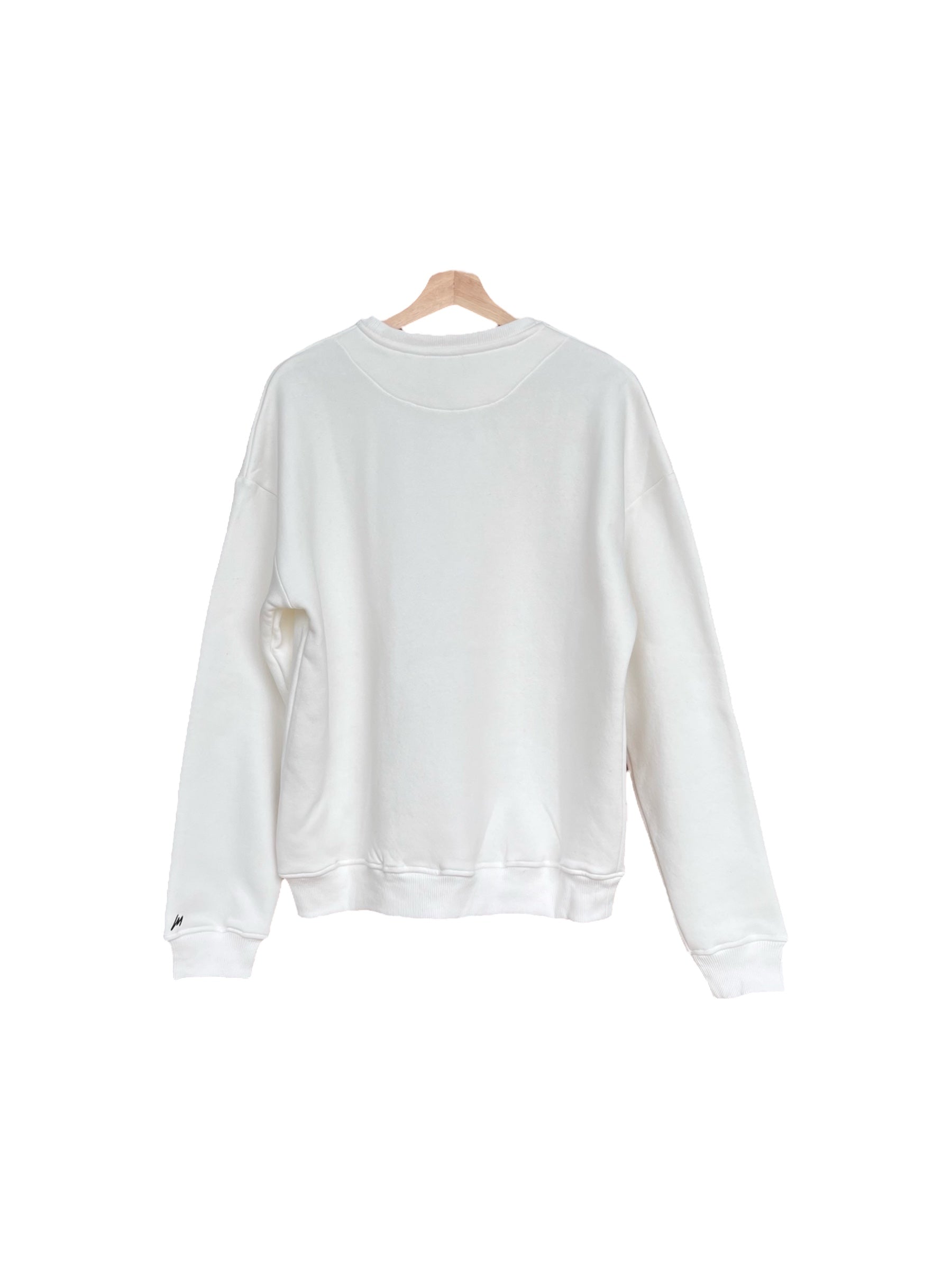 FlameStore basic sweatshirt i råhvid