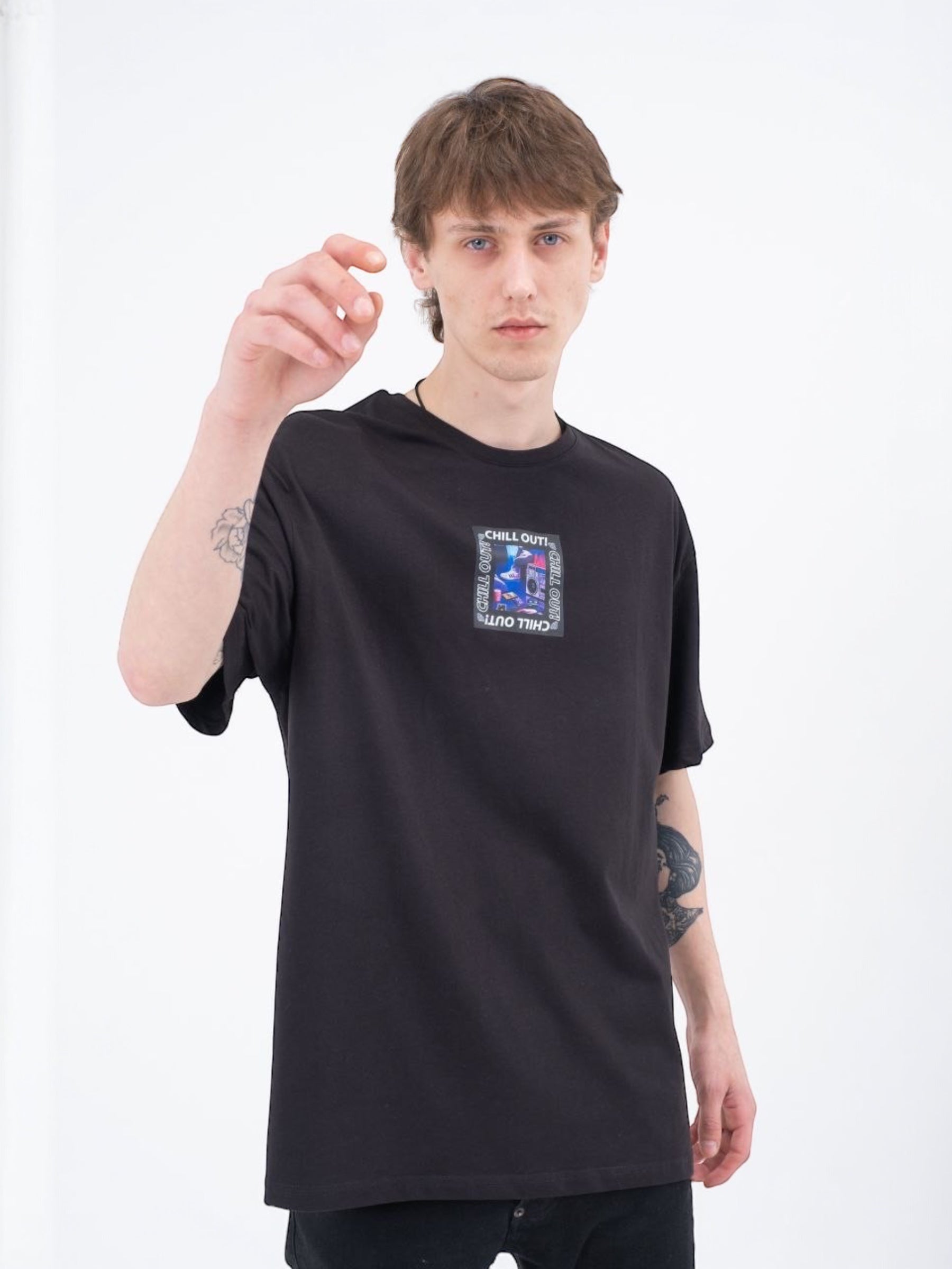 Two Bucks oversized printed t-shirt i sort