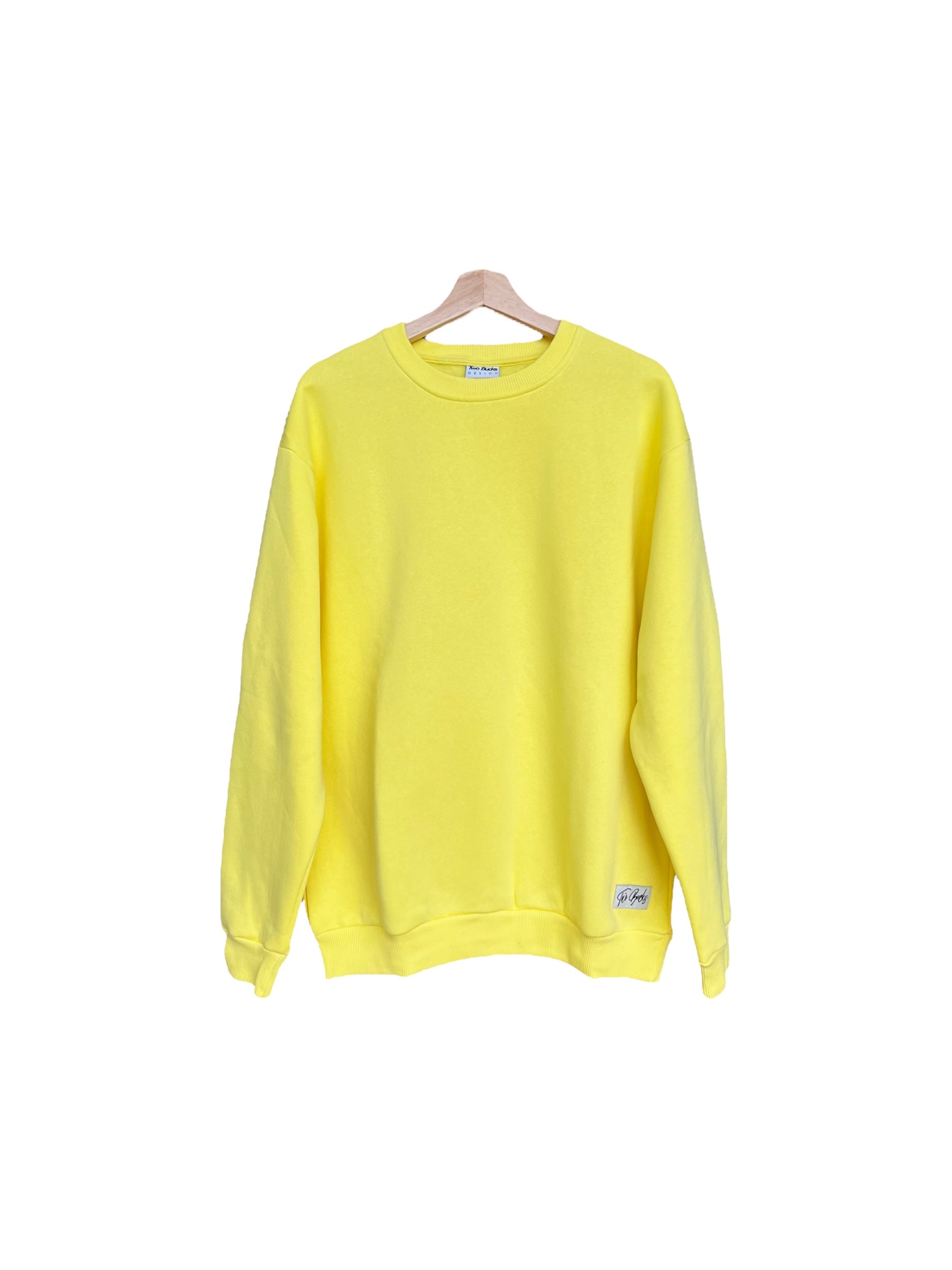 Basic-Sweatshirt i gul