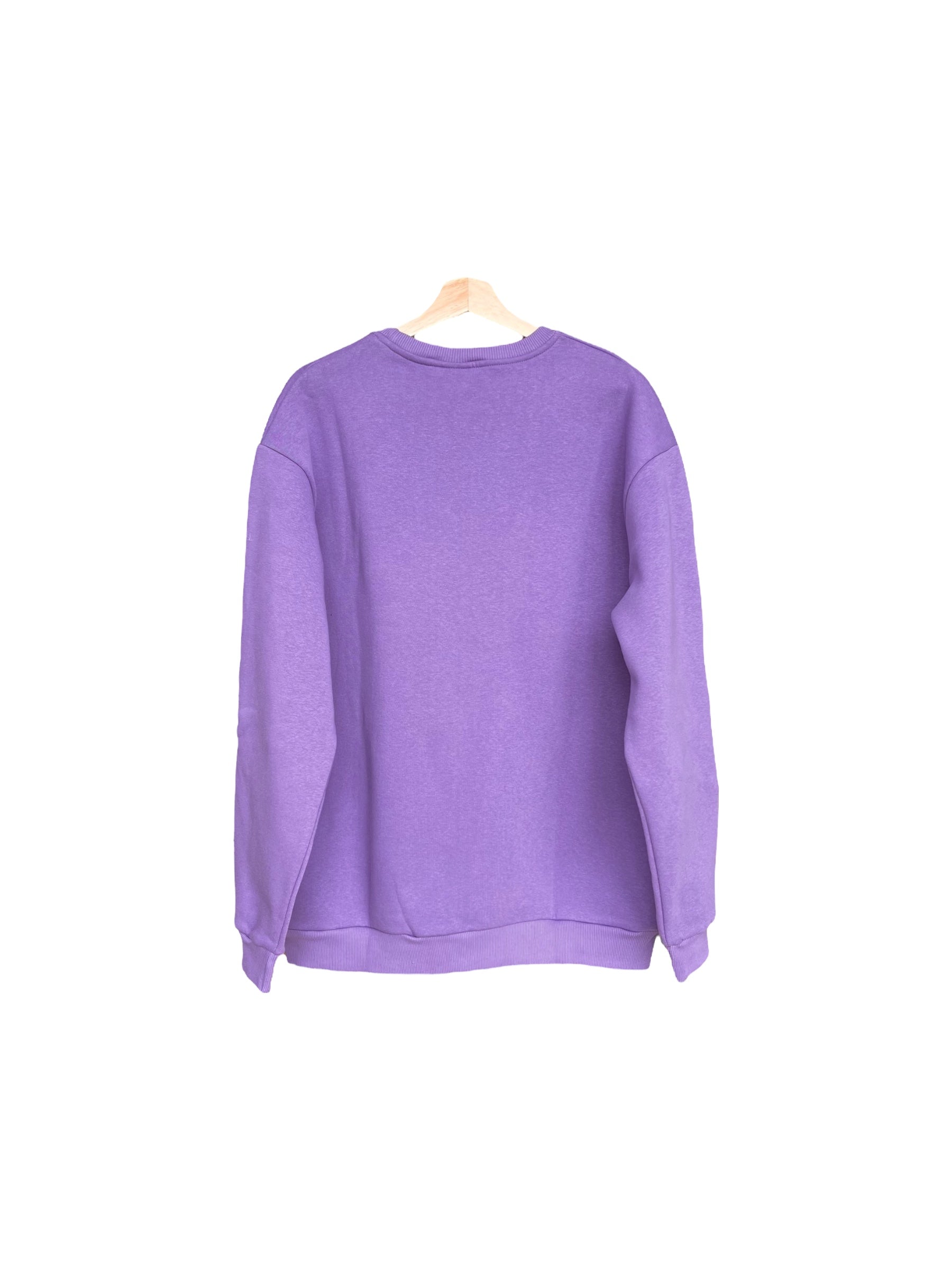 Basic sweatshirt i lilla