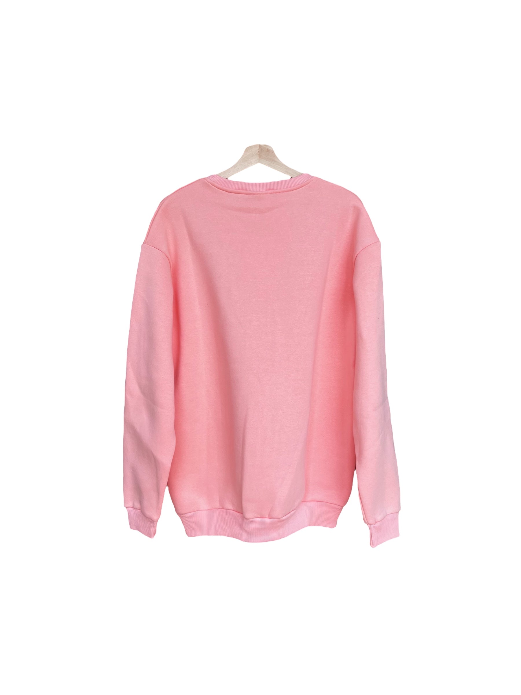 Basic sweatshirt i lyserød